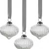 Ribbed Glass Tree Decoration (3Pk)<Party Delights Discount