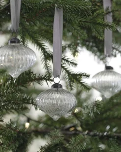 Ribbed Glass Tree Decoration (3Pk)<Party Delights Discount