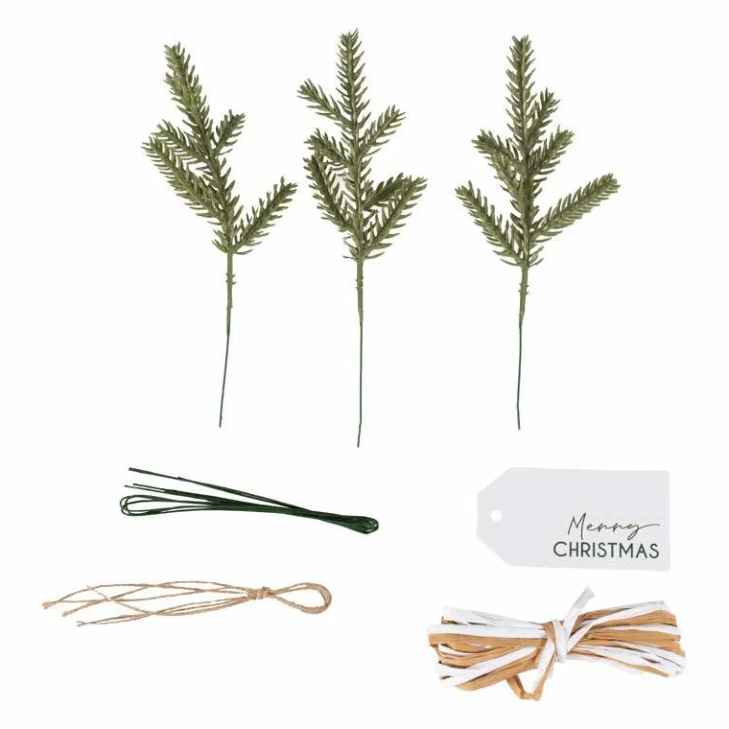 Ribbon, Foliage, Tags & Wooden Present Toppers Set<Party Delights Discount
