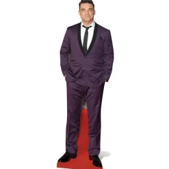 Party Delights Robbie Williams Purple Suit Cardboard Cutout - 185Cm X 57Cm< Cardboard Cut Outs