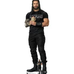 Party Delights Roman Reigns Black Outfit Wwe Cardboard Cutout - 175Cm X 68Cm< Cardboard Cut Outs