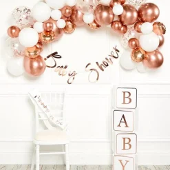 Party Delights Rose Gold Balloon Arch Garland - 66 Balloons< Arches & Clouds