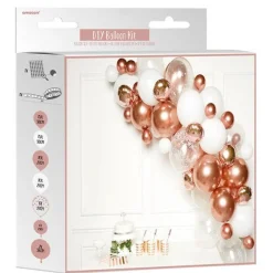 Party Delights Rose Gold Balloon Arch Garland - 66 Balloons< Arches & Clouds