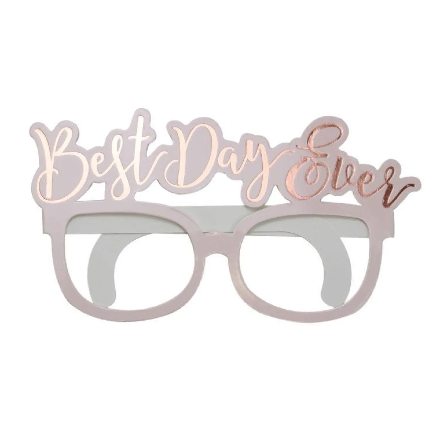 Party Delights Rose Gold Best Day Ever Paper Glasses (8Pk)< Wearables