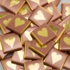 Party Delights Rose Gold Heart Chocolate Neapolitans X50< Chocolates