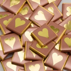 Party Delights Rose Gold Heart Chocolate Neapolitans X50< Chocolates