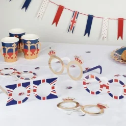 Party Delights Royal Customisable Paper Glasses< Wearables