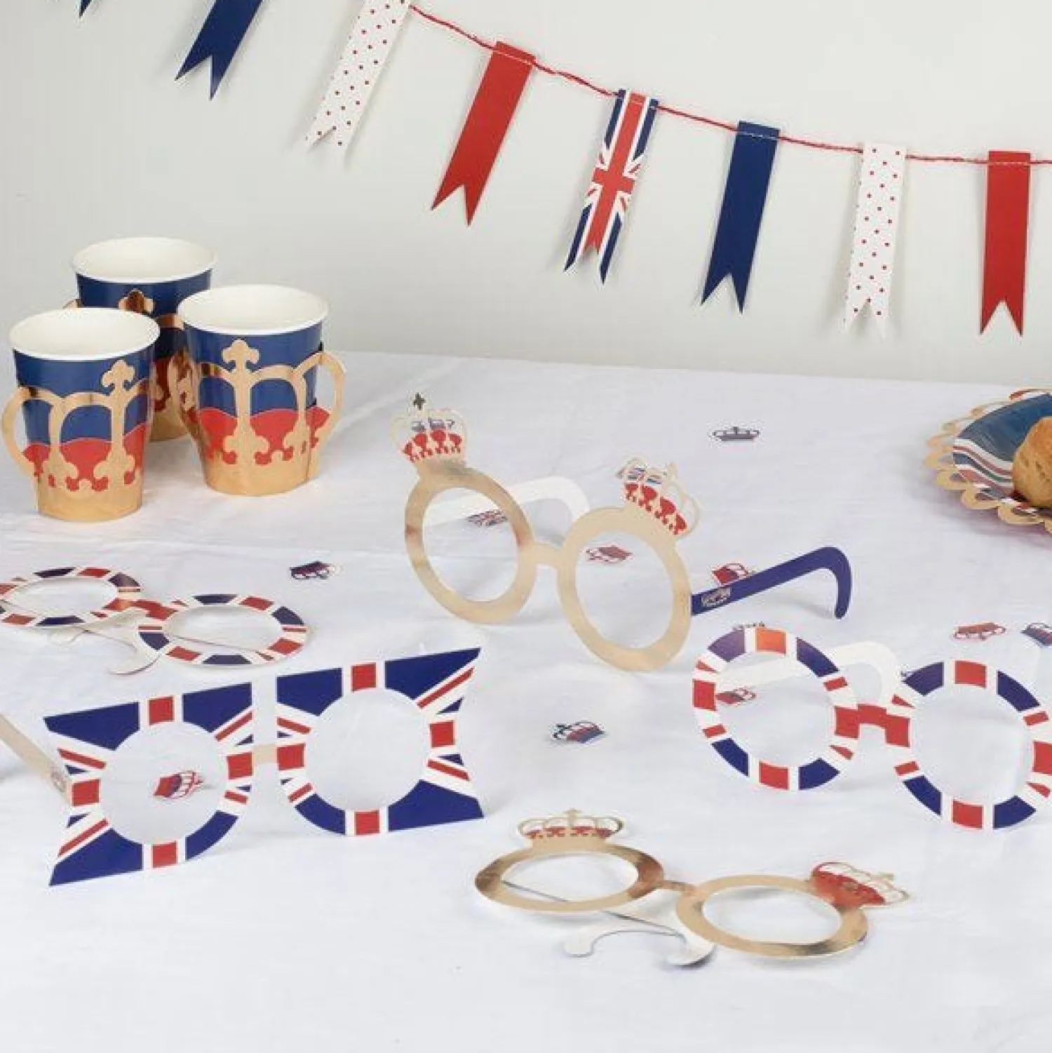 Party Delights Royal Customisable Paper Glasses< Wearables