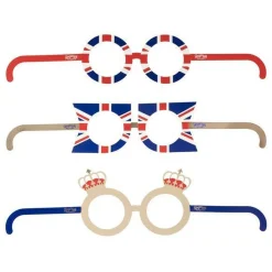 Party Delights Royal Customisable Paper Glasses< Wearables