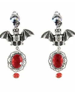 Ruby Bat Earrings<Party Delights