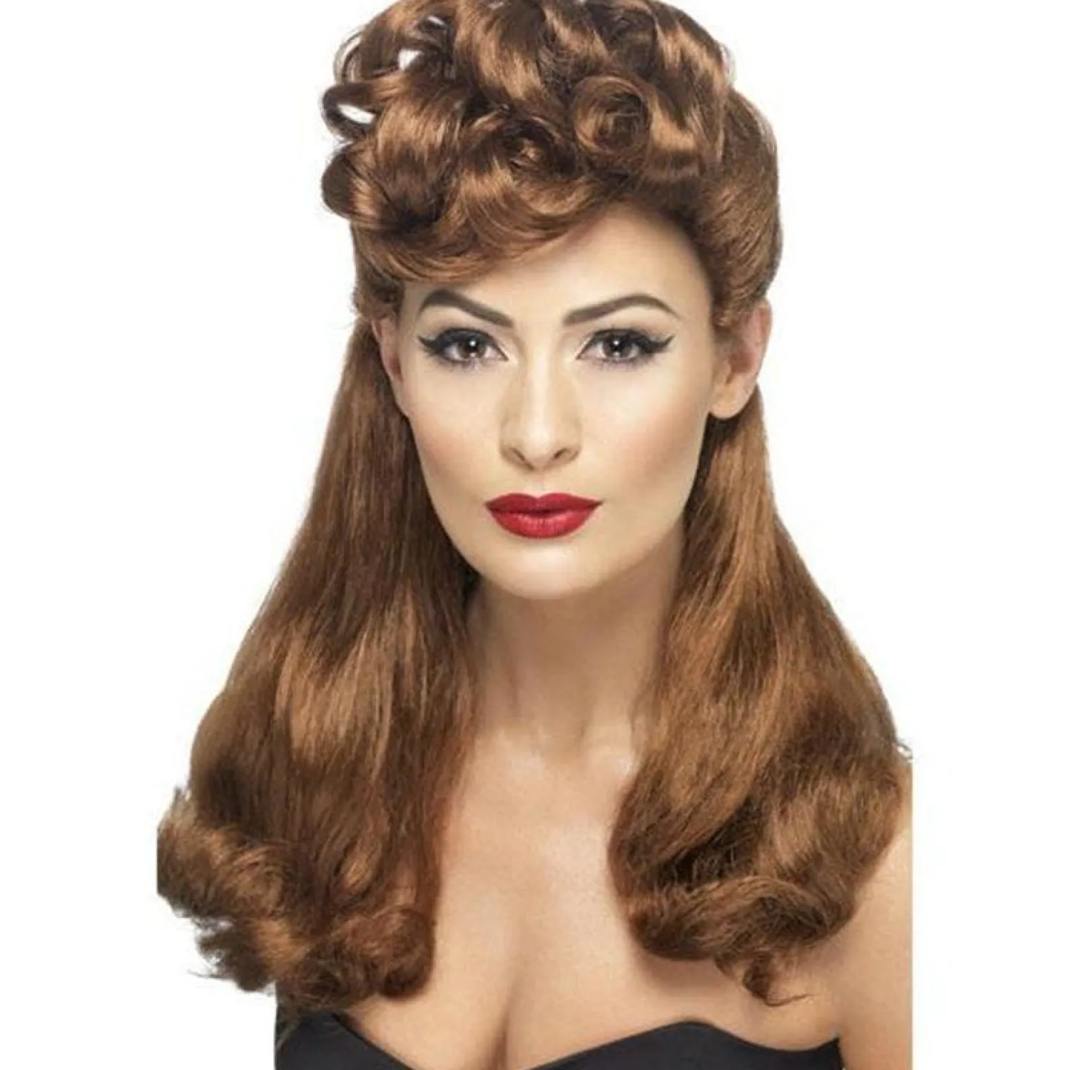 Party Delights 40S Auburn Vintage Wig< Wigs