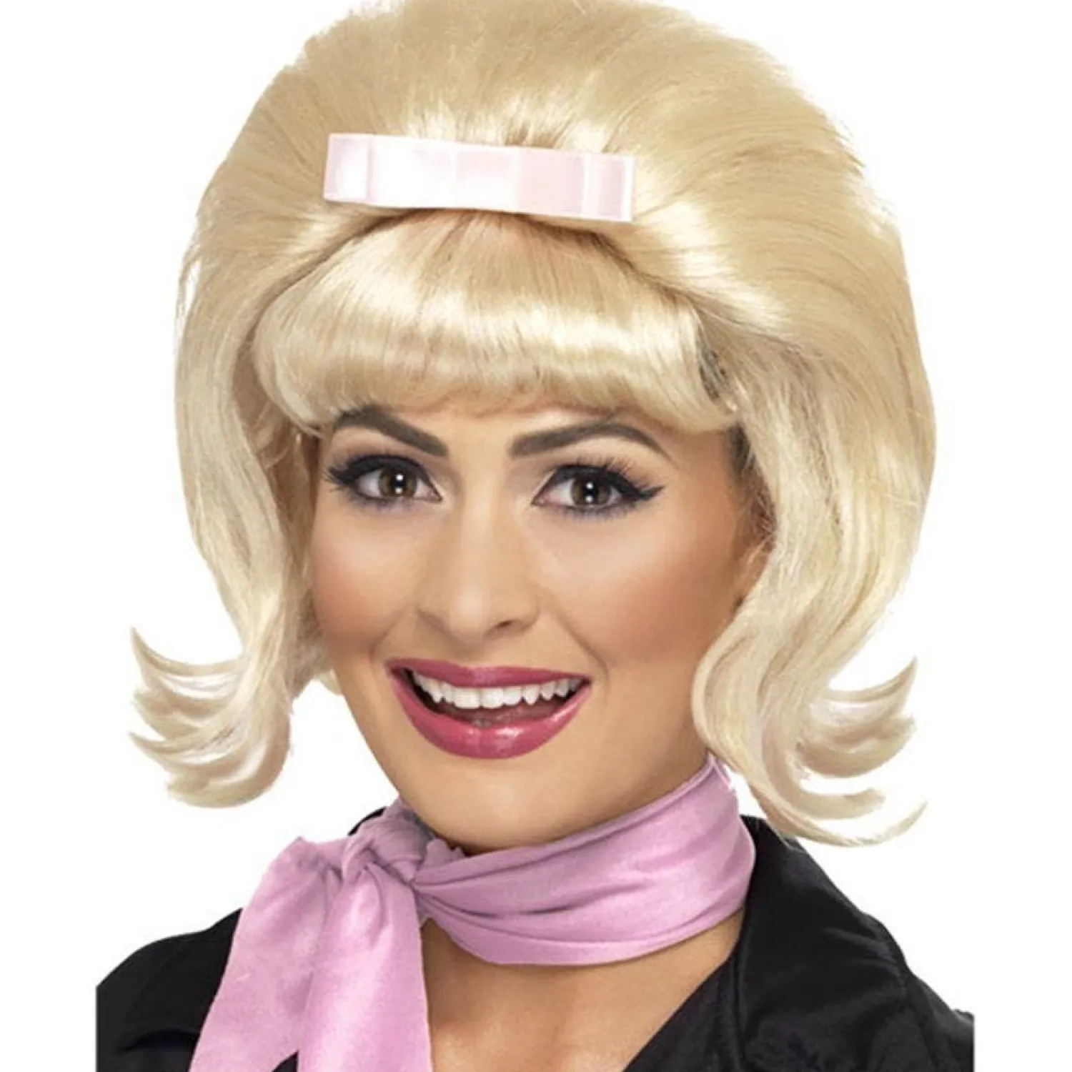 Party Delights 50S Blonde Flicked Beehive Bob Wig< Wigs