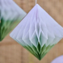 Party Delights Sage Dip Dye Paper Honeycomb Decorations (8Pk)< Hanging Decorations