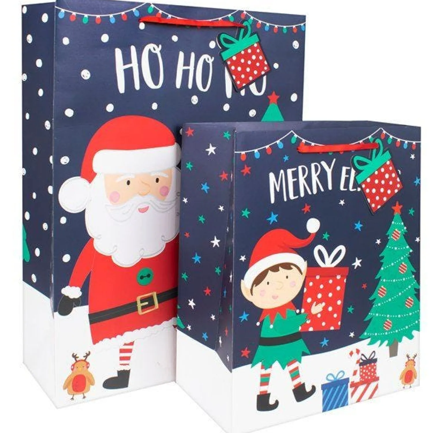 Santa & Elf Gift Bags (2Pk)<Party Delights Discount