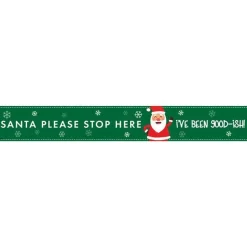Santa Please Stop Here Paper Door Banners - 1M (3Pk)<Party Delights Best