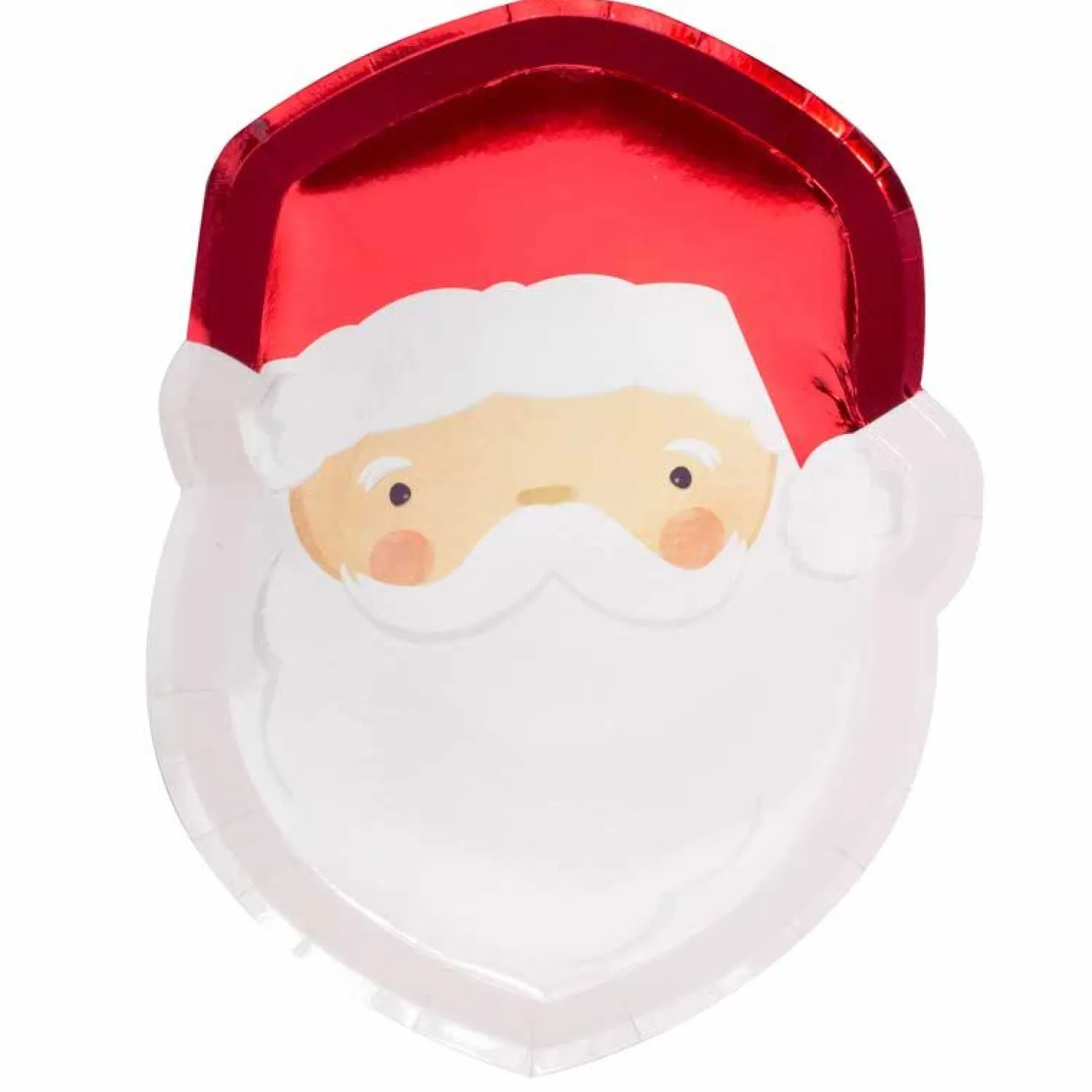 Santa Shaped Paper Plates 30Cm (8Pk)<Party Delights Best