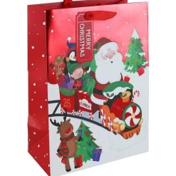 Santa Train Extra Large Gift Bag - 45.5Cm X 33Cm<Party Delights New