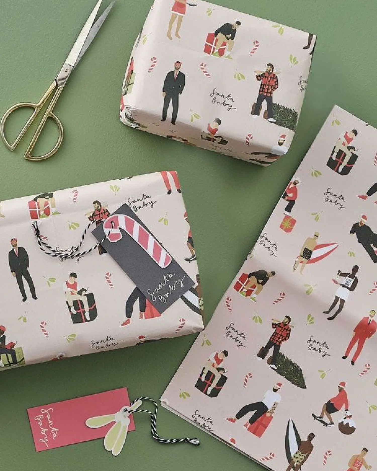 Santa Wrap & Tag Gift Wrap<Party Delights Outlet