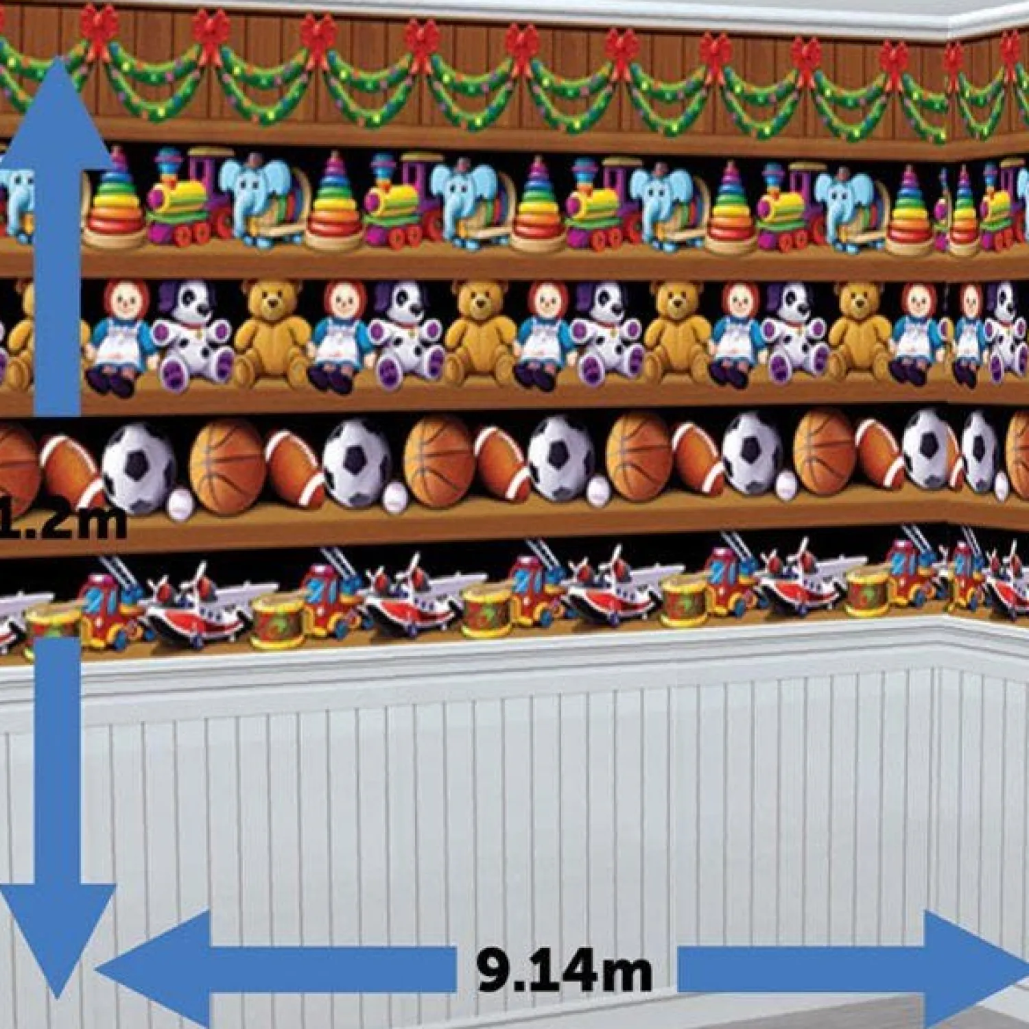 Santa's Workshop Scene Setter - 9.1M<Party Delights Discount