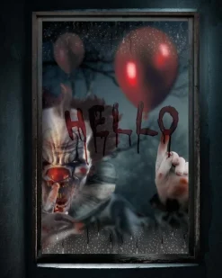 Scary Clown Window Decoration<Party Delights Outlet