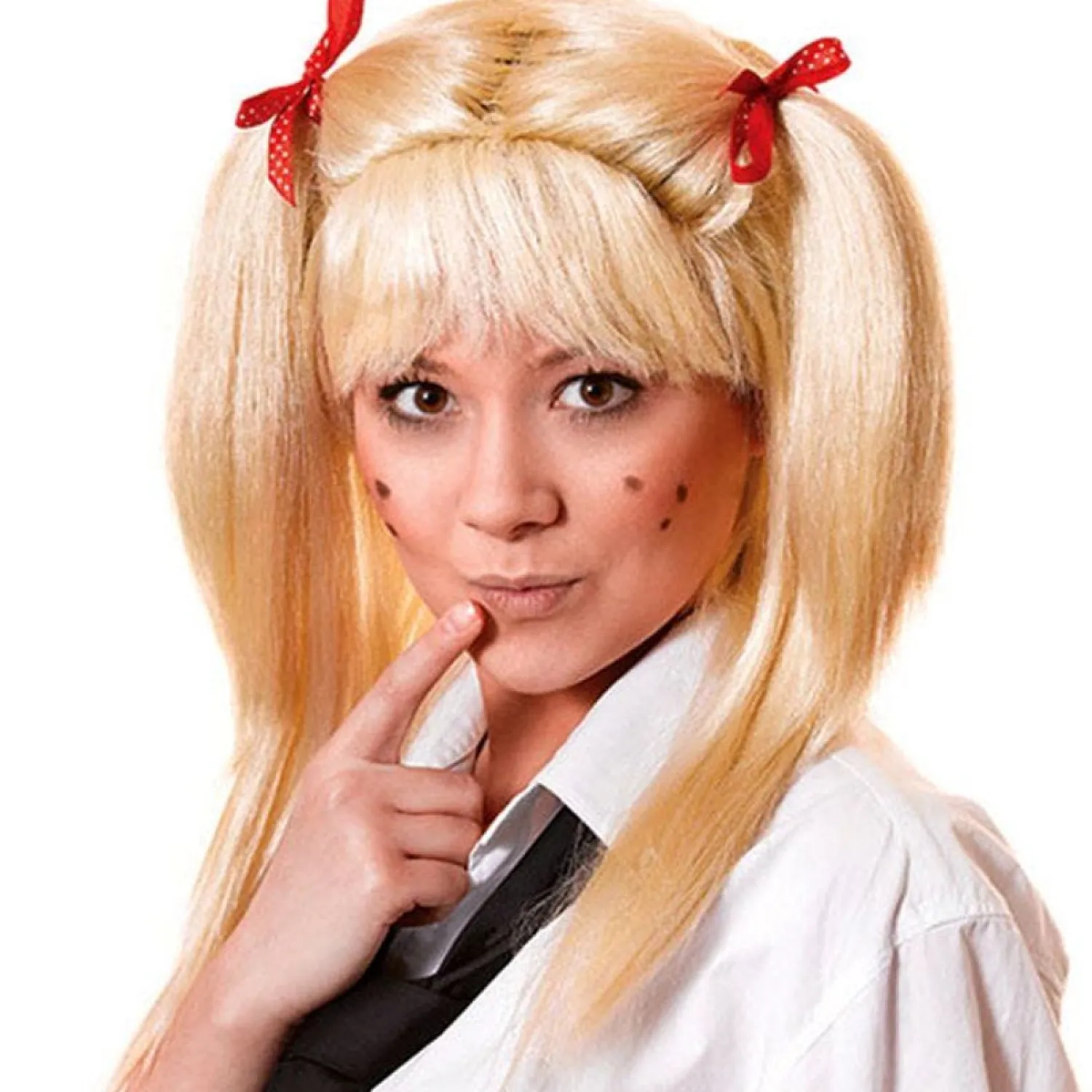 Party Delights School Girl Pigtail Wig - Blonde< Wigs