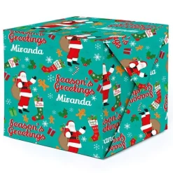 Season's Greetings Christmas Personalised Wrapping Paper - 62 X 100Cm Sheet<Party Delights Online