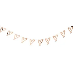 Party Delights She Said Yaaas Rose Gold Heart Paper Garland - 2M< Hanging Decorations