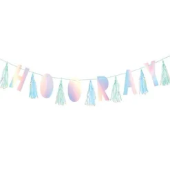 Party Delights Shimmering Hooray Tassel Garland - 3M< Hanging Decorations