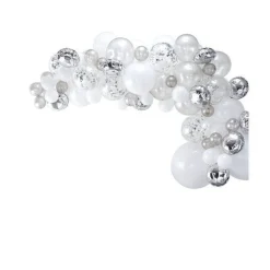 Party Delights Silver Balloon Arch - 70 Balloons< Arches & Clouds