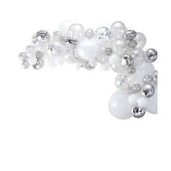 Party Delights Silver Balloon Arch - 70 Balloons< Arches & Clouds