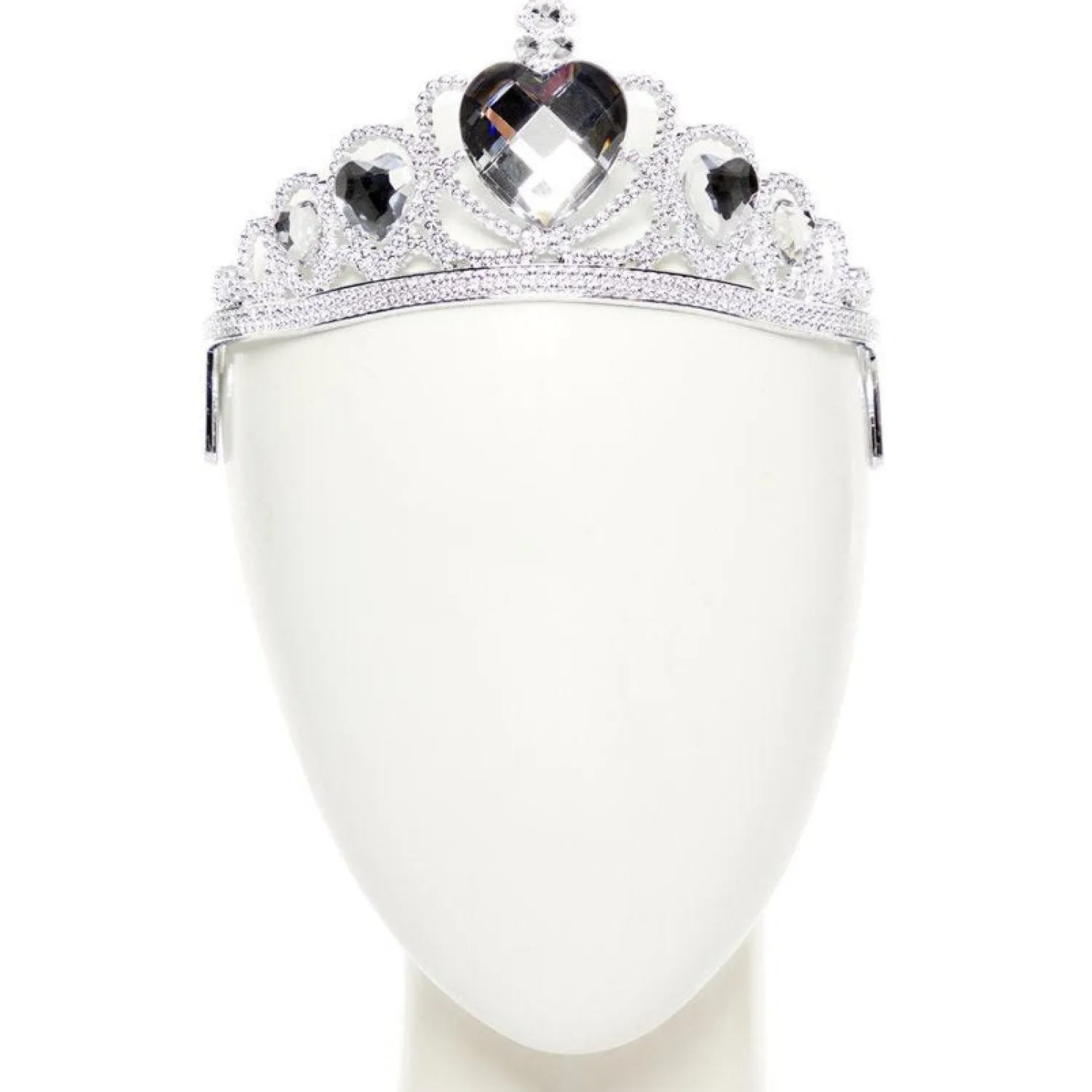 Party Delights Silver Clear Gem Tiara - Child< Hats & Headwear