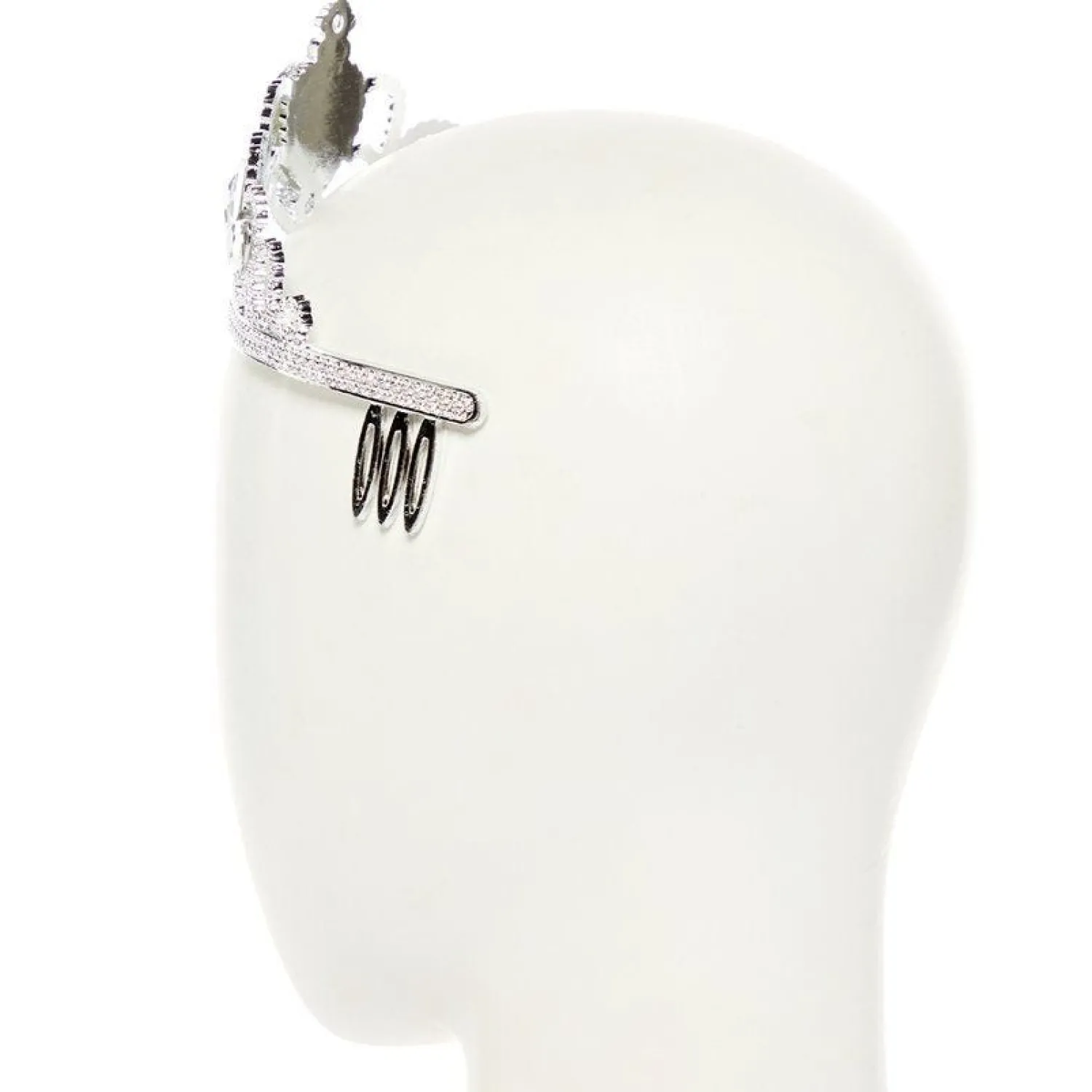 Party Delights Silver Clear Gem Tiara - Child< Hats & Headwear