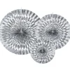 Party Delights Silver Fans (3Pk)< Hanging Decorations