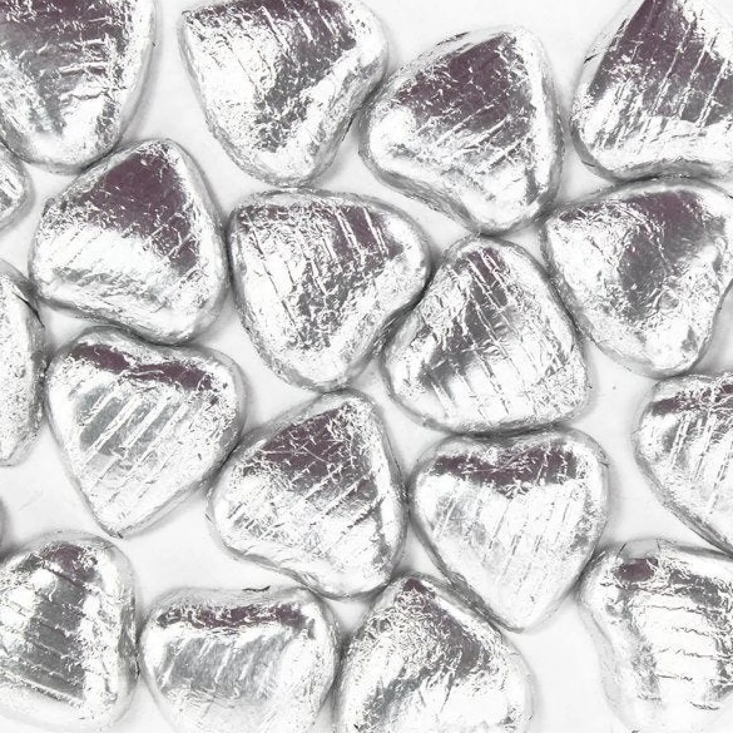 Party Delights Silver Foil Chocolate Hearts X20< Chocolates