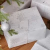 Silver Foiled Snowflake Christmas Wrapping Paper Kit<Party Delights Outlet