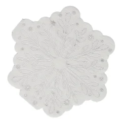 Silver Foiled Snowflake Shaped Paper Napkins (16Pk)<Party Delights Sale