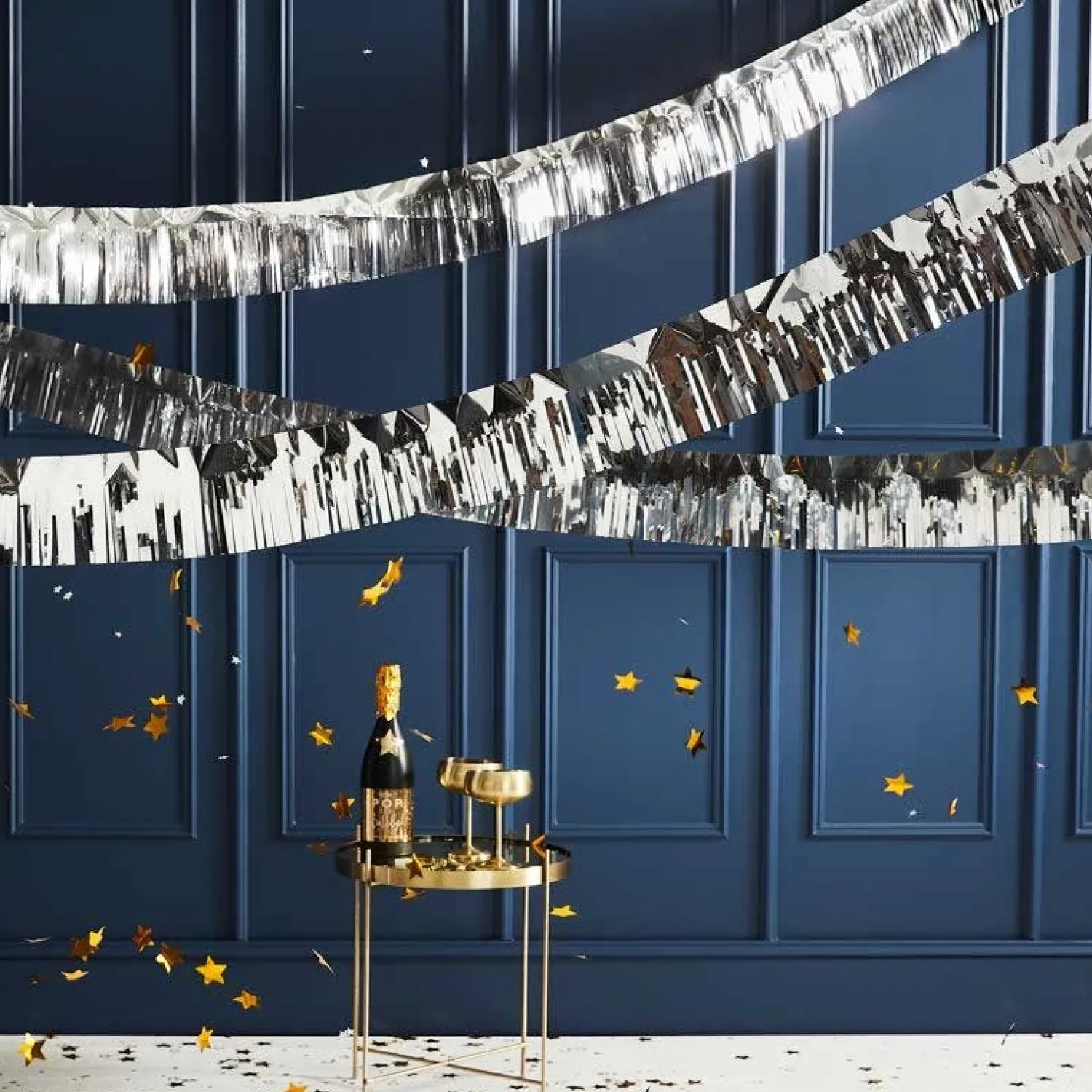 Silver Fringe Foil Garland - 5M<Party Delights Hot