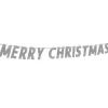 Silver Glitter 'Merry Christmas' Banner - 2.8M<Party Delights Sale