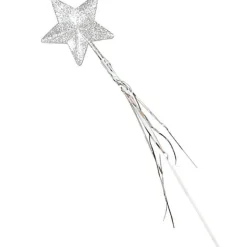 Party Delights Silver Glitter Star Wand - 45Cm< Costume Props