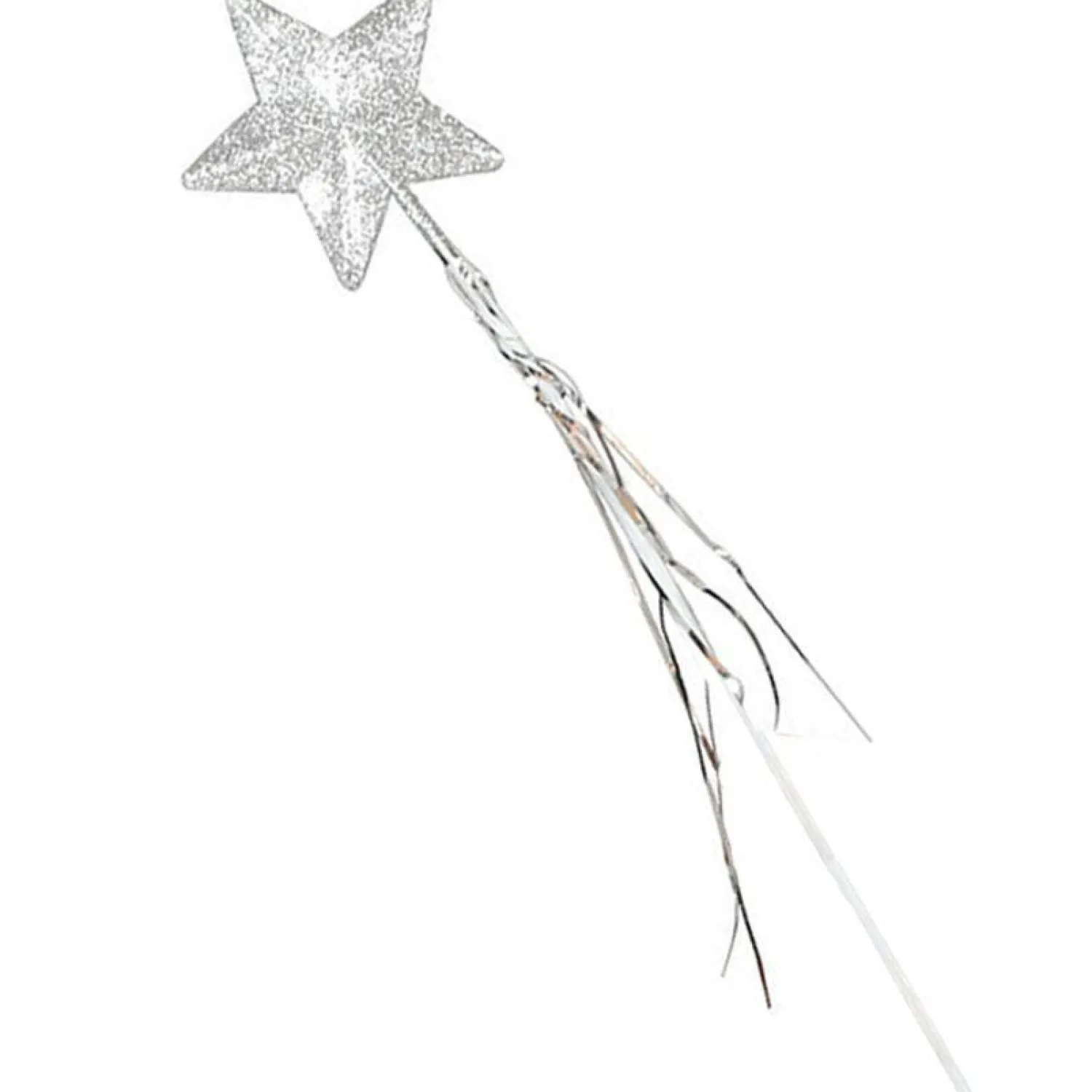 Party Delights Silver Glitter Star Wand - 45Cm< Costume Props