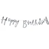Party Delights Silver 'Happy Birthday' Paper Banner - 1.5M< Bunting