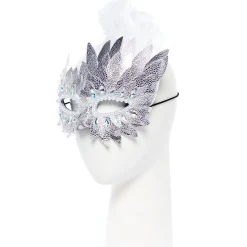 Party Delights Silver Layered Masquerade Mask< Masks