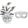 Party Delights Silver Masquerade For Couples< Masks