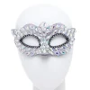 Party Delights Silver Masquerade Mask With Gems & Rhinestones< Masks