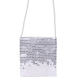 Party Delights Silver Sequin Bag< Costume Props