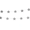 Party Delights Silver Star Garland - 3.6M< Hanging Decorations