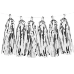 Party Delights Silver Tassel Garland Decoration - 1.5M< Hanging Decorations