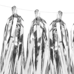 Party Delights Silver Tassel Garland Decoration - 1.5M< Hanging Decorations