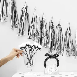 Party Delights Silver Tassel Garland Decoration - 1.5M< Hanging Decorations