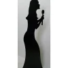 Party Delights Singer Silhouette Cardboard Cutout - 175Cm X 51Cm< Cardboard Cut Outs